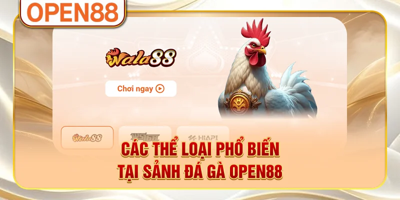 Các thể loại phổ biến tại sảnh đá gà OPEN88